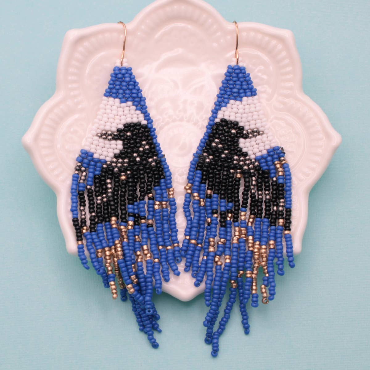 Raven outlet Seed Bead Earrings