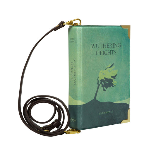 Wuthering Heights Green Book Crossbody Handbag Clutch: Large