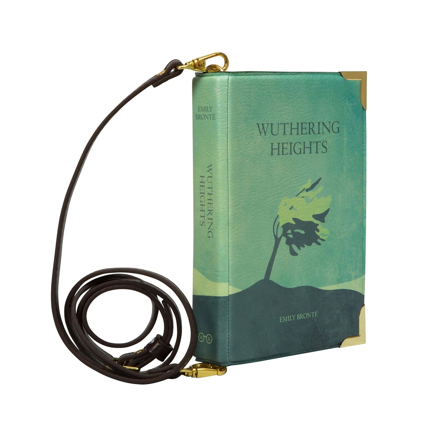 Wuthering Heights Green Book Crossbody Handbag Clutch: Small