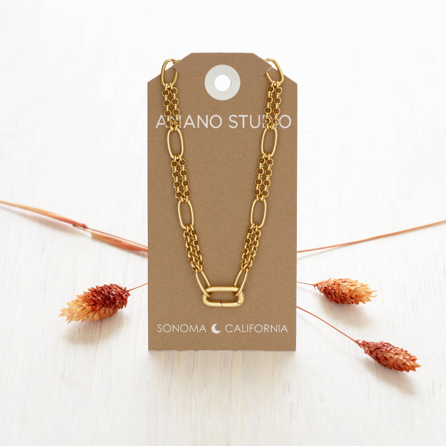 Oval Link Statement Chain Necklace