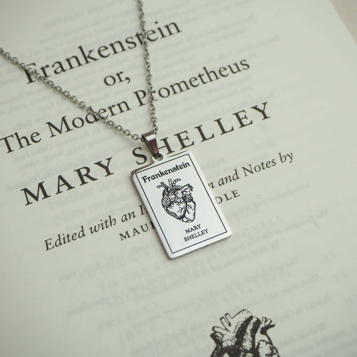 Frankenstein Book Necklace