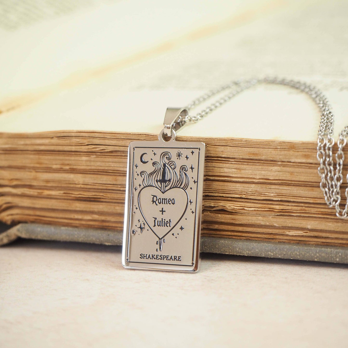 Romeo and Juliet Book Necklace