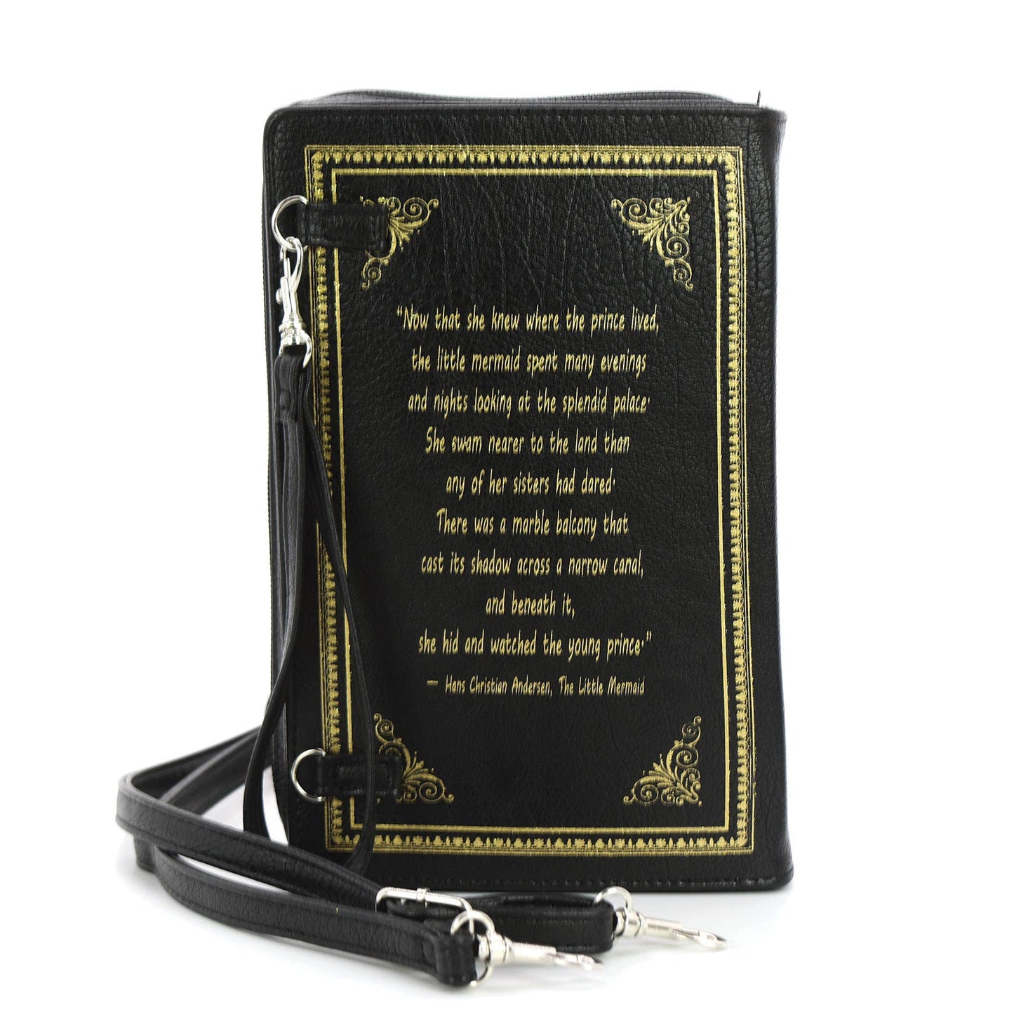 The Little Mermaid Book Clutch Bag: Black