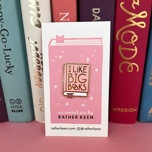 I Like Big Books enamel pin