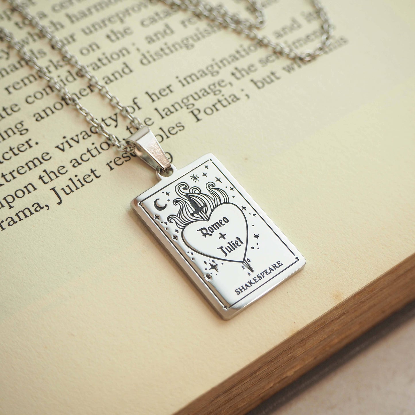 Romeo and Juliet Book Necklace