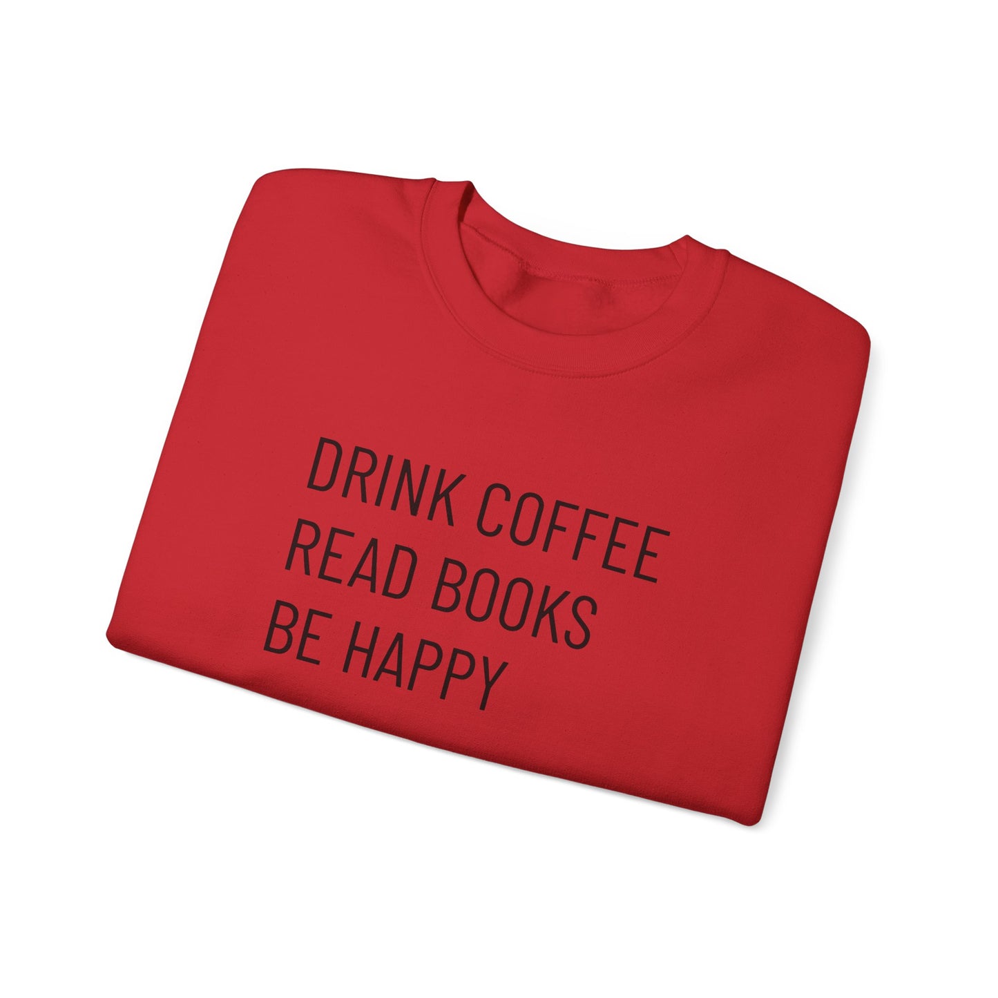 Coffee Books Happy - Unisex Heavy Blend™ Crewneck Sweatshirt