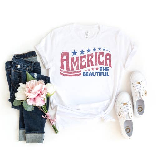 America the Beautiful Fourth of July Tee