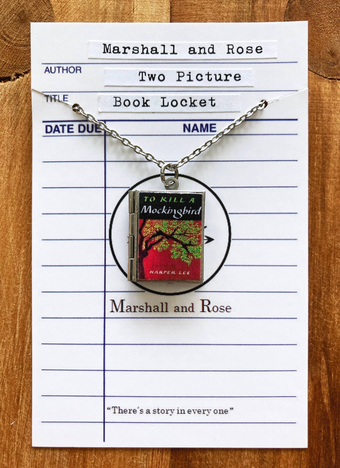 Book Locket To Kill A Mockingbird: Stainless Steel