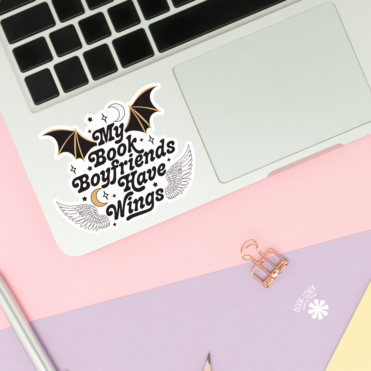 My Book Boyfriends Have Wings Stickers / Bookish Stickers / : 3''