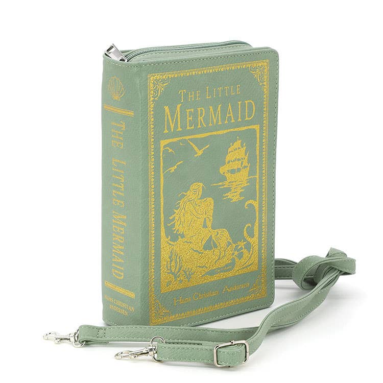 The Little Mermaid Book Clutch Bag: Black