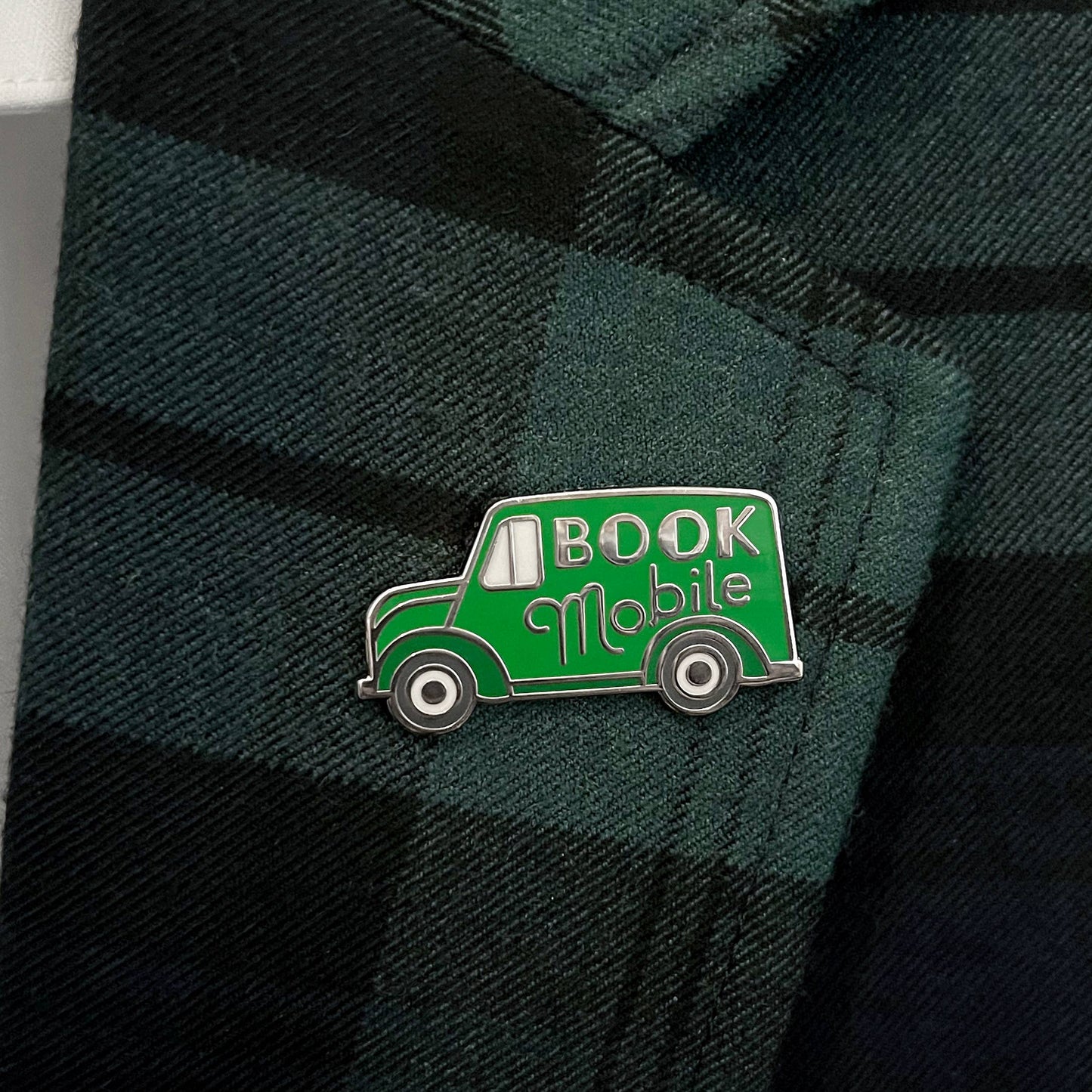 Bookmobile Enamel Pin - Library pin