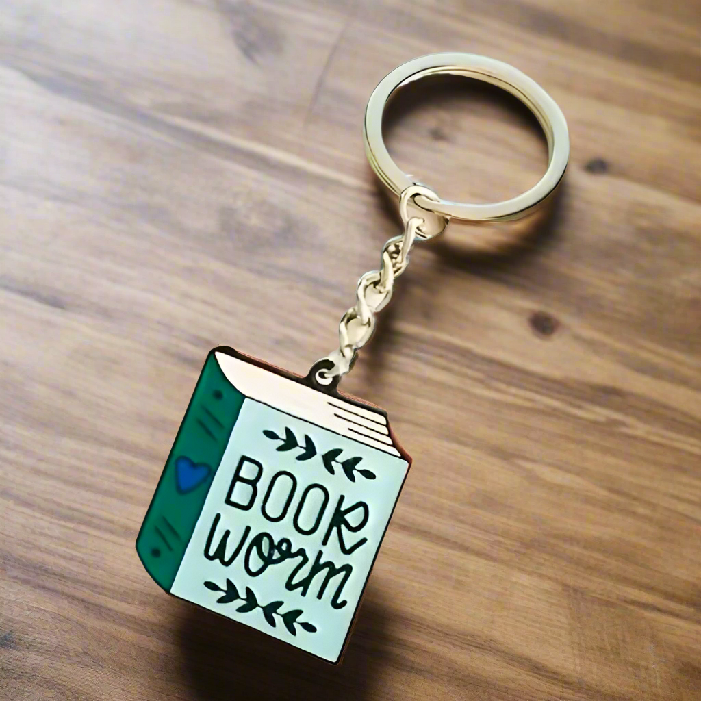 Bookworm Keychain