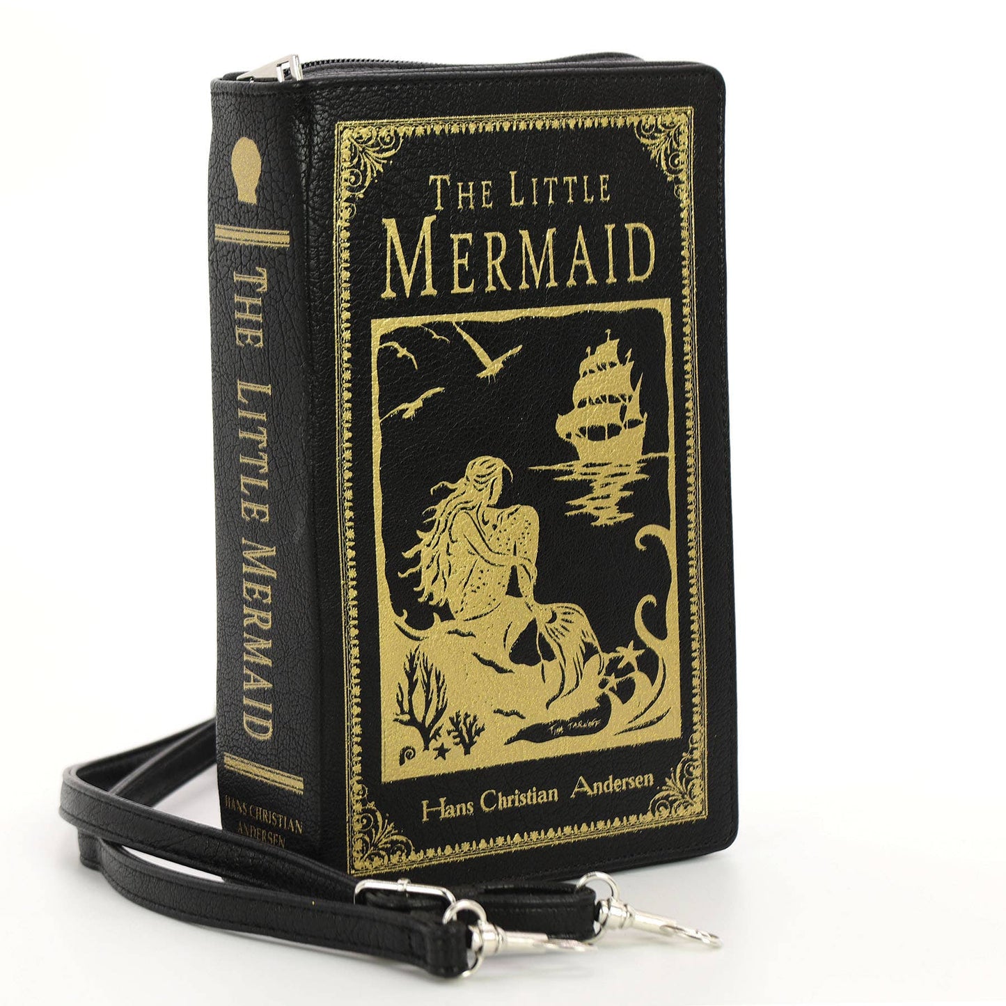 The Little Mermaid Book Clutch Bag: Black