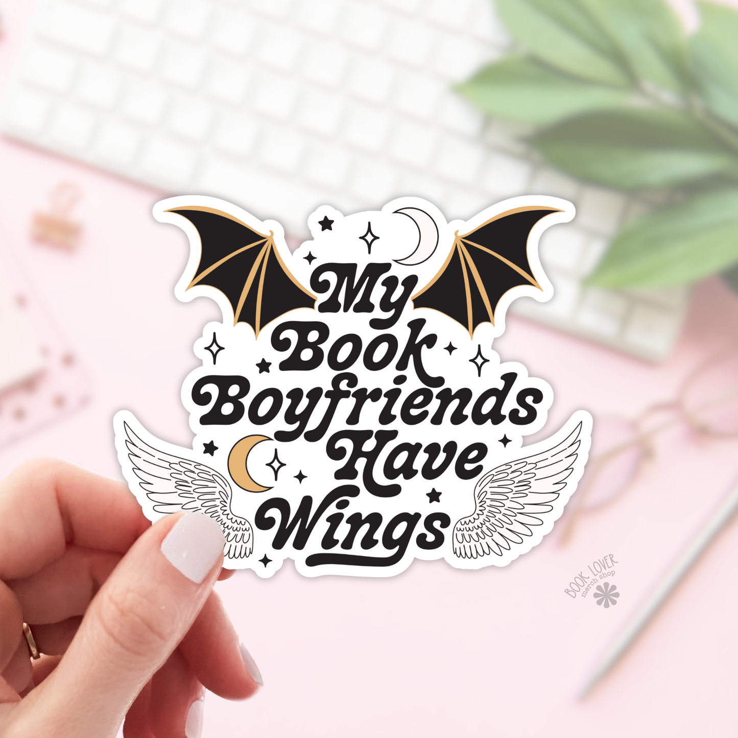 My Book Boyfriends Have Wings Stickers / Bookish Stickers / : 3''