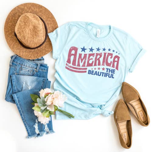 America the Beautiful Fourth of July Tee