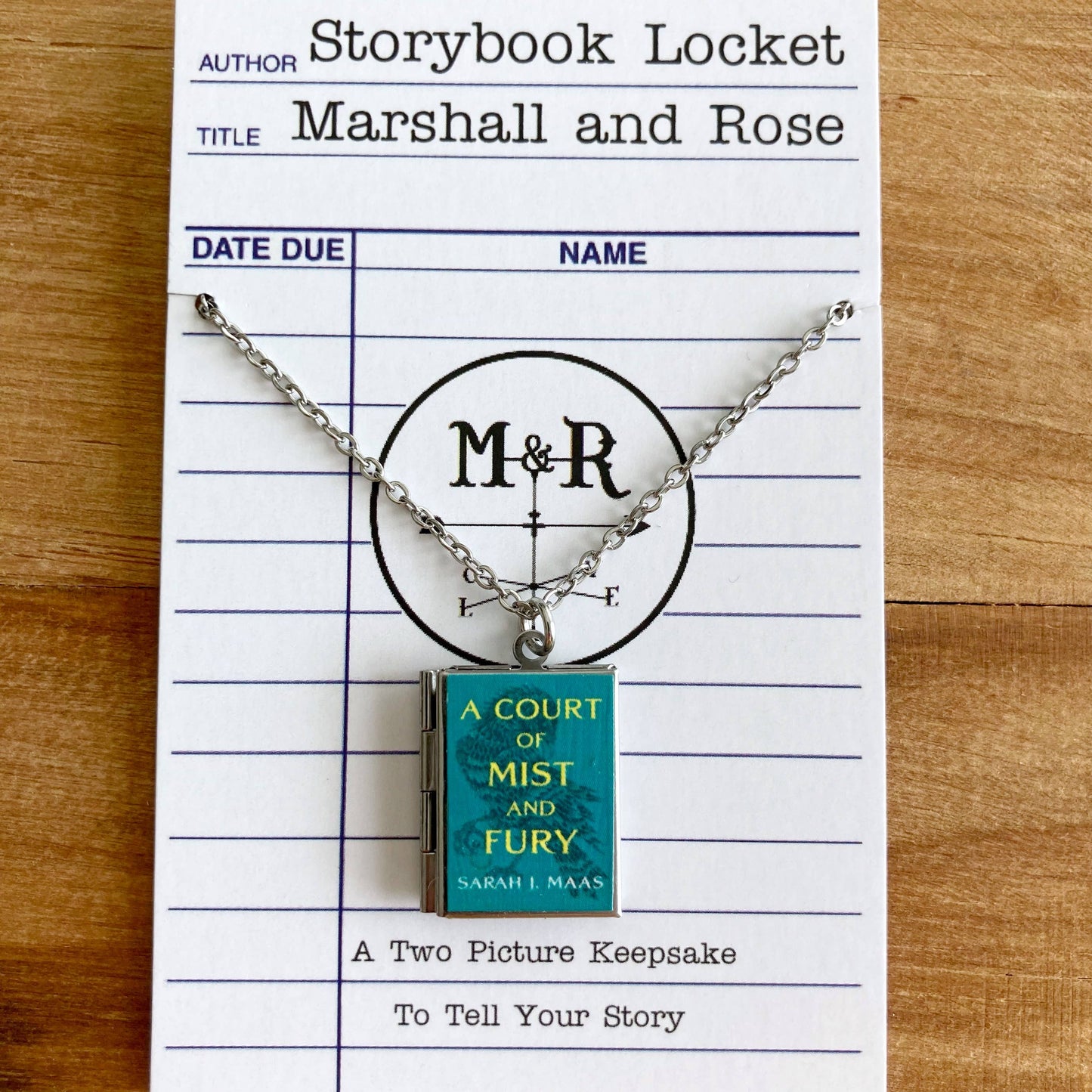 Book Locket A Court of Mist and Fury: Stainless Steel