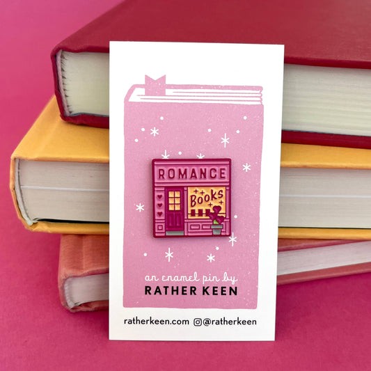 Romance Bookshop enamel pin