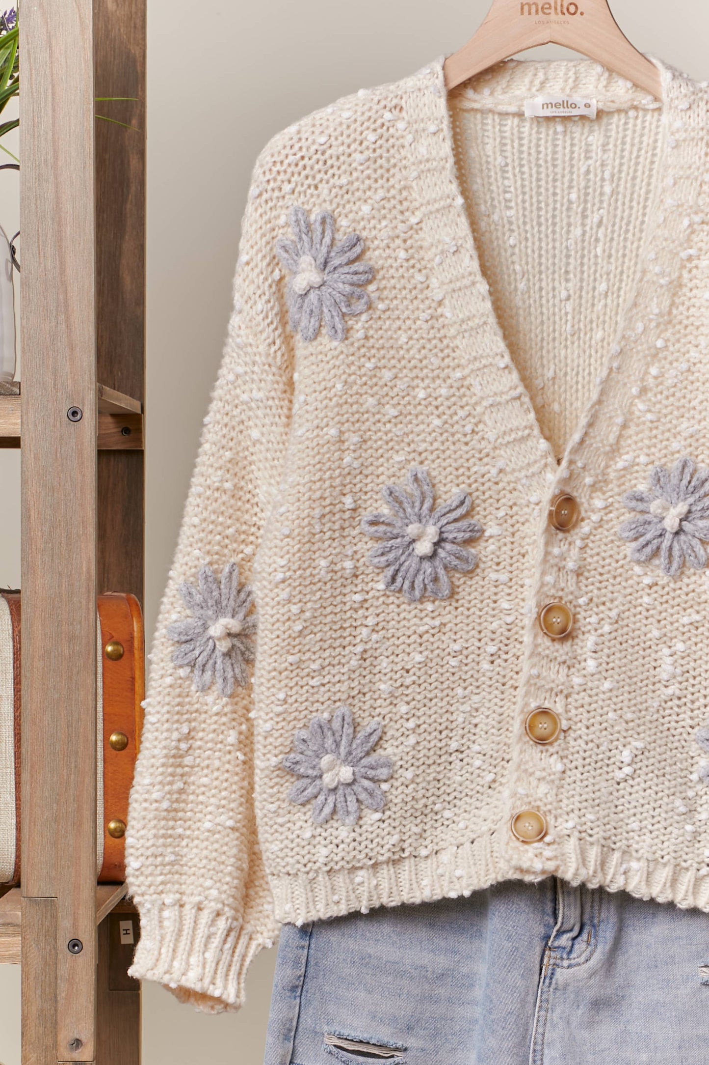 Flower Patch Button Down Cardigan