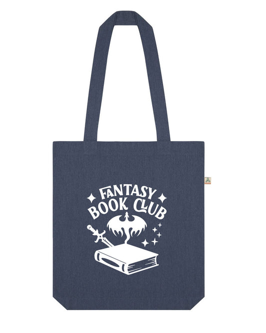 Fantasy Book Club Recycled Tote Bag: Dark Denim