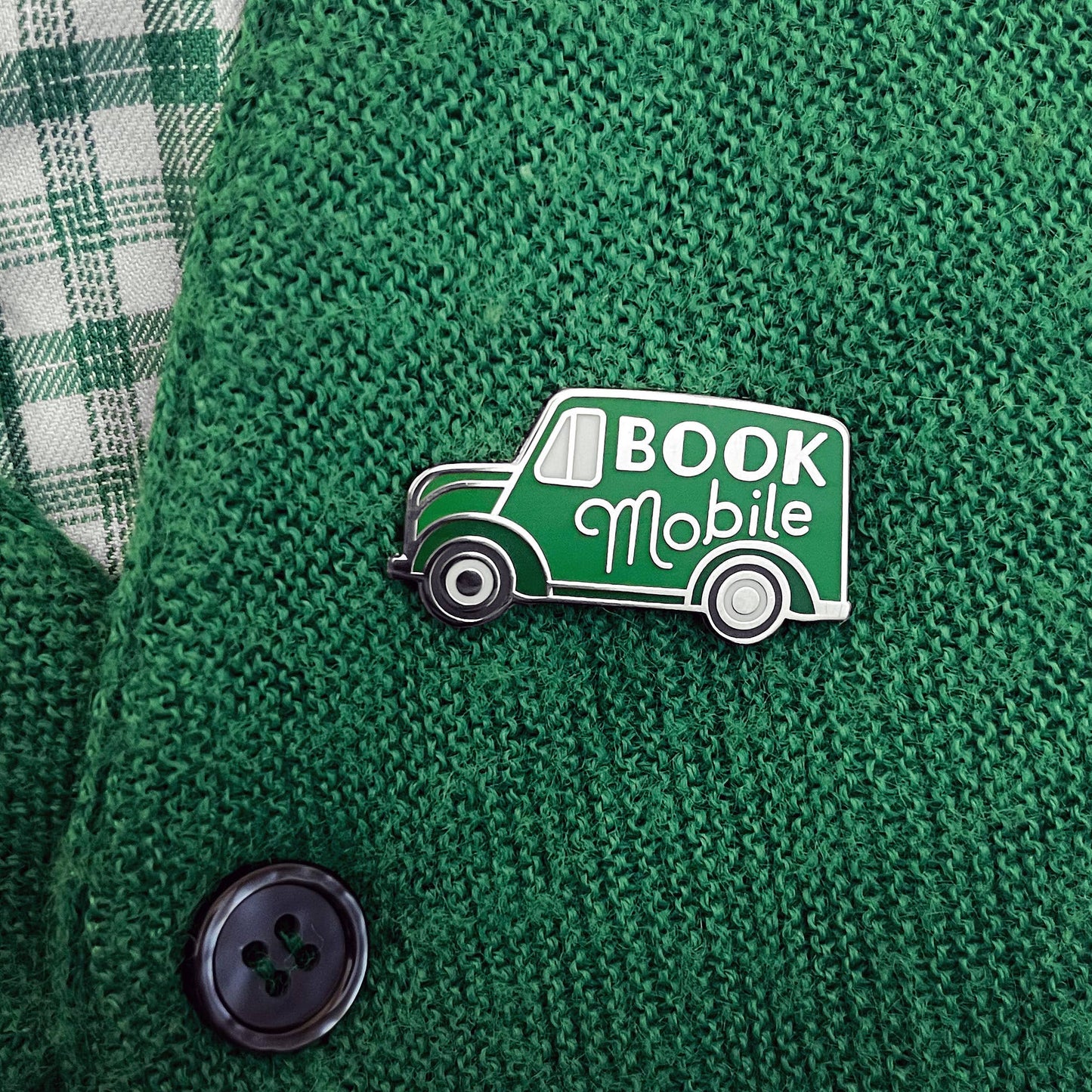 Bookmobile Enamel Pin - Library pin