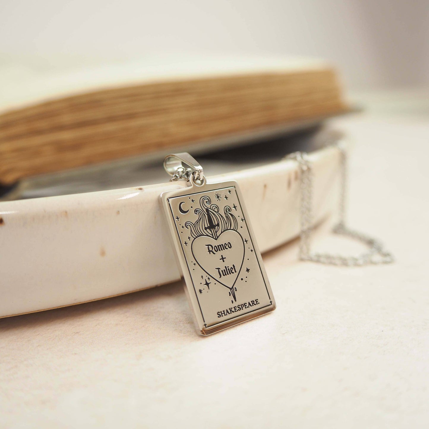 Romeo and Juliet Book Necklace