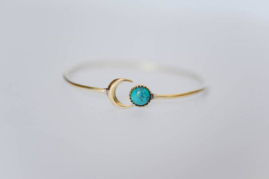 Sun and Moon Bangle Bracelet