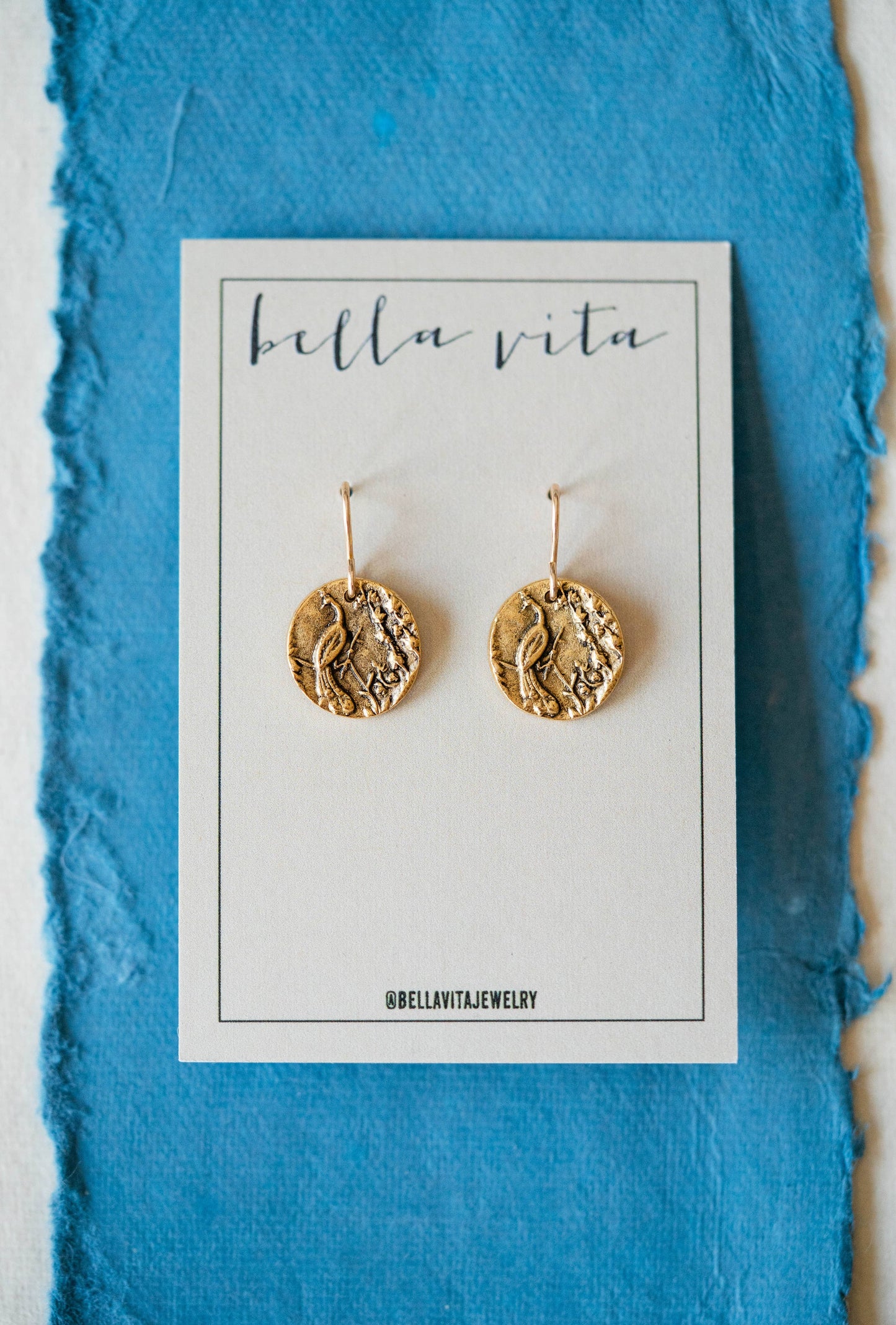 Peacock HEIRLOOM BITTY BUTTON Earrings